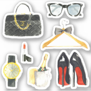 Fancy Girly Purse Heels Lipstick Planner Fun