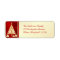 Fancy Gold Christmas Tree - Return Address Labels