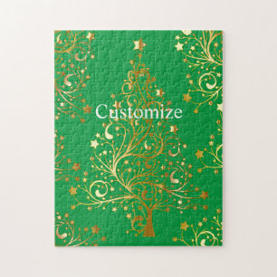 Fancy Gold Christmas Tree Thunder_Cove  Jigsaw Puzzle