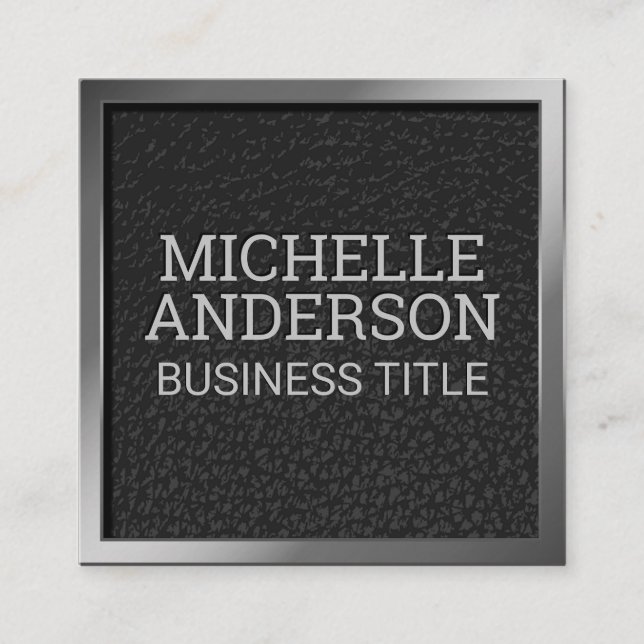 Fancy Gold Metallic Border | Metal Background Loyalty Card (Front)