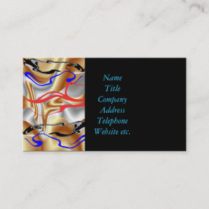Fancy Gold Silver Business Card
