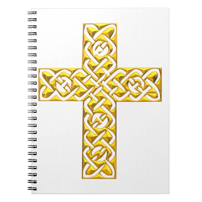 Fancy Golden Cross Notebook (Front)