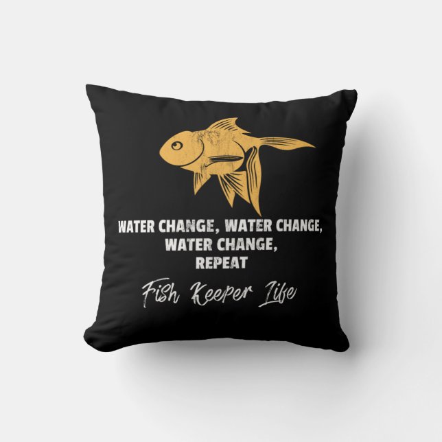 Fancy Goldfish Types Schooling Tropical Community  Throw Pillow (Front)