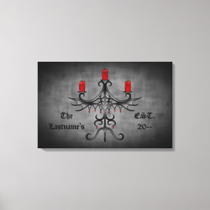 Fancy Gothic candelabra established wedding Canvas Print