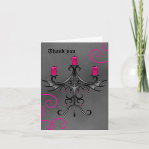 Fancy Gothic candelabra thank you wedding