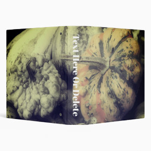 Fancy Gourds Black And White Personalized Binder