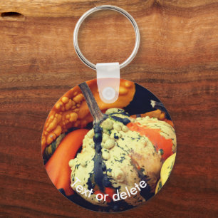 Fancy Gourds Nature Personalized Keychain