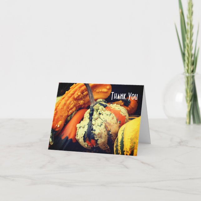 Fancy Gourds Nature Thank You Card (Front)