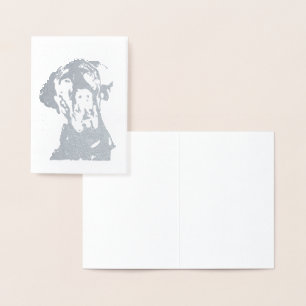 Fancy Great Dane Print Foil Card