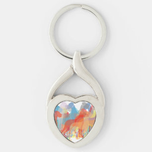 Fancy Great Danes Keychain