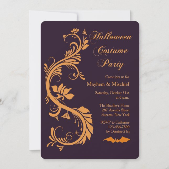 Fancy Halloween Party Invitation (Front)