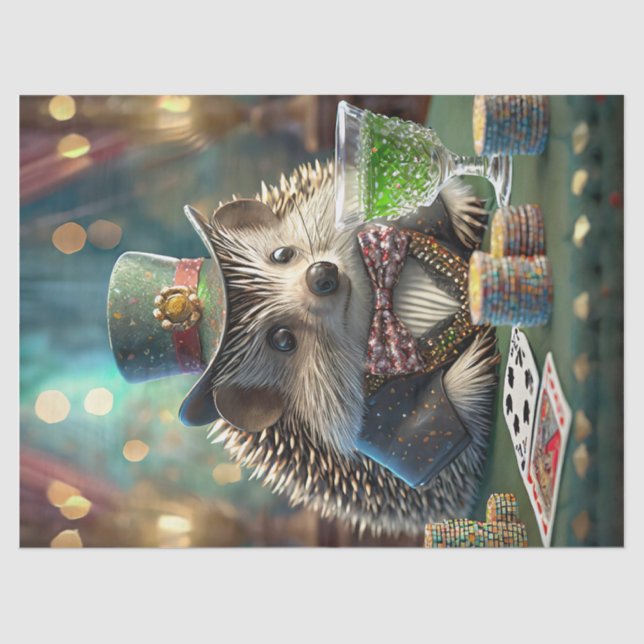 Fancy Harry, Hedgehog Night Out Tissue Paper (Front)