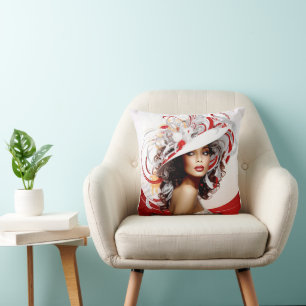 FANCY HAT PARADE #2 THROW PILLOW