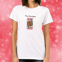 Fancy Heart Queen Playing Card Rows Red Hearts