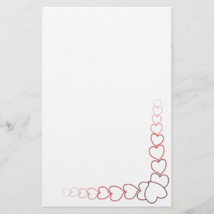 Fancy hearts stationery