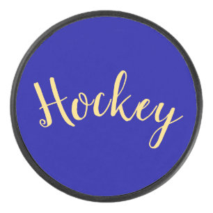 Fancy "Hockey" Script Rich Royal Blue Arrière - pl