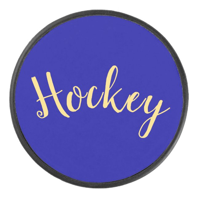 Fancy "Hockey" Script Rich Royal Blue Arrière - pl (Devant)