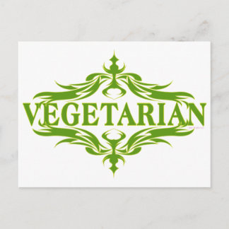 Fancy In Green - Vegetarian Postcard