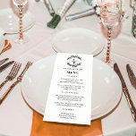Fancy Initials EDITABLE COLOR Wedding Menu Card<br><div class="desc">Stylish menu card by © berryberrysweet . Printable digital files and matching items are available! Visit our website at berryberrysweet.com for stylish stationery designs and personalized gifts.</div>