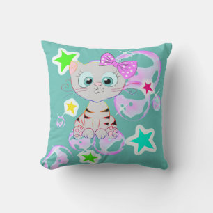 Fancy Kitten - Throw Pillow