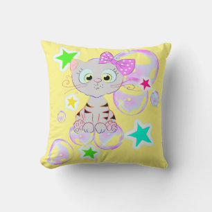 Fancy Kitten - Throw Pillow