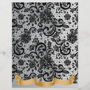 Fancy Lace & Scroll 8.5" X 11" Paper