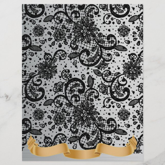 Fancy Lace & Scroll 8.5" X 11" Paper (Front)