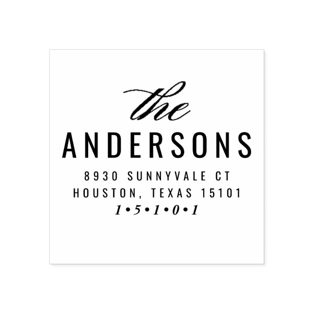 Fancy Last Name Return Address Stamp (Imprint)