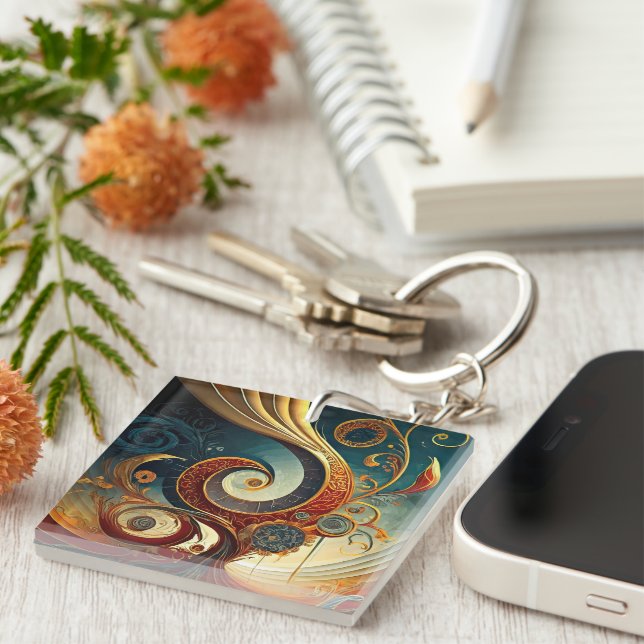 Fancy Latest Design Printed  Keychain (Front Right)
