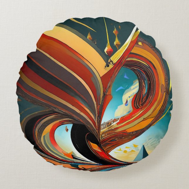 Fancy Latest Design Printed  Round Pillow (Front)