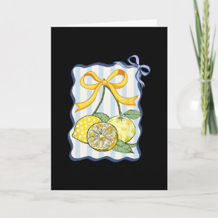 Fancy Lemon Coquette Bow Trendy Lemon Summer Girl Card