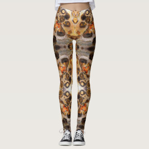 Fancy Leopard Skin Rock Photo Designed Colour Leggings