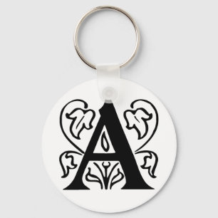 Fancy Letter A Keychain