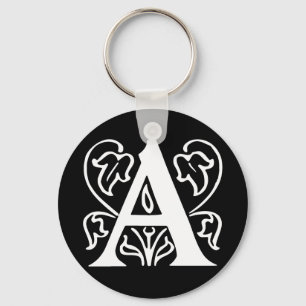 Fancy Letter A Keychain