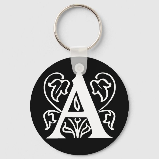 Fancy Letter A Keychain (Front)