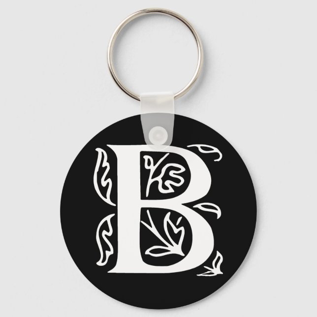 Fancy Letter B Keychain (Front)