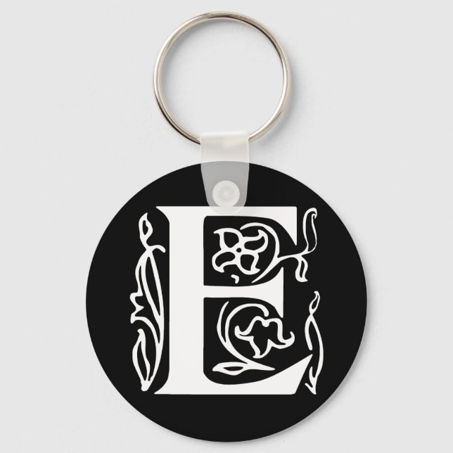 Fancy Letter E Keychain (Front)