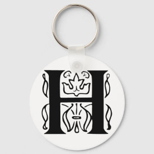 Fancy Letter H Keychain
