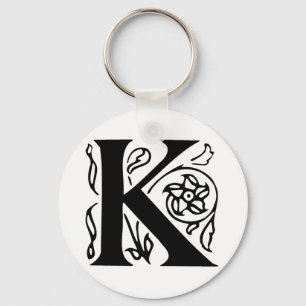 Fancy Letter K Keychain