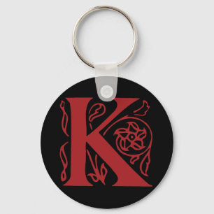 Fancy Letter K Keychain