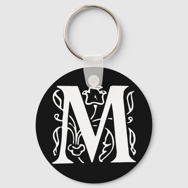 Fancy Letter M Keychain (Front)