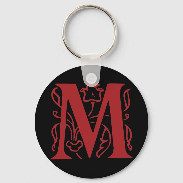Fancy Letter M Keychain (Front)