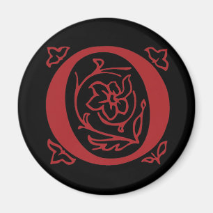 Fancy Letter O Magnet
