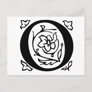 Fancy Letter O Postcard