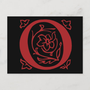 Fancy Letter O Postcard