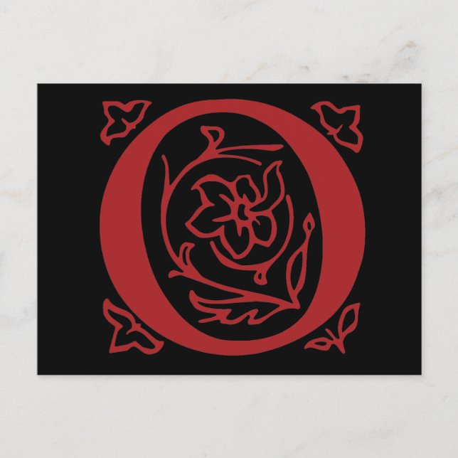 Fancy Letter O Postcard (Front)