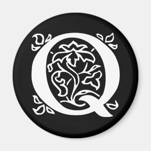 Fancy Letter Q Magnet