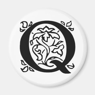 Fancy Letter Q Magnet