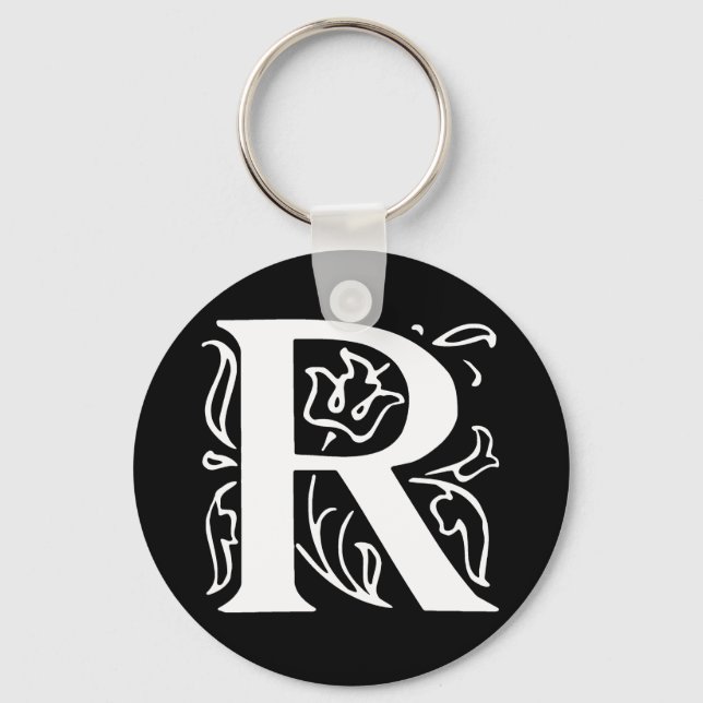 Fancy Letter R Keychain (Front)