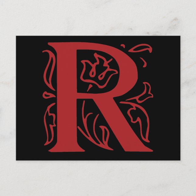 Fancy Letter R Postcard (Front)
